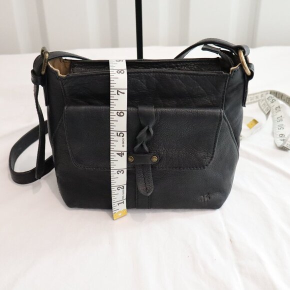 Frye Women's Ayla Leather Black Crossbody Bag Long Strap Outer Pocket EUC - Picture 7 of 14